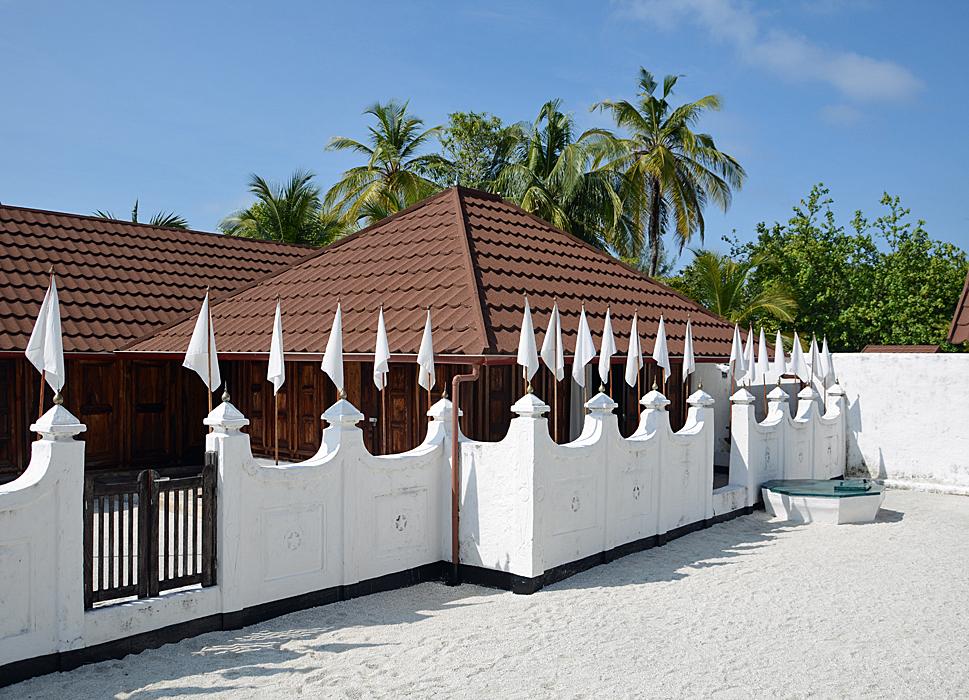 Interior view of Utheemu Ganduvaru — carved wooden rooms preserved from the 16th century.